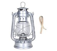YHNNH Lampada a Olio da 9,8 Pollici for Interni Lampada a Cherosene in Metallo di Vetro Rustico con 2 stoppini Lampada da uragano a Sospensione Grande Decorazione da Tavolo for la casa(Wit)
