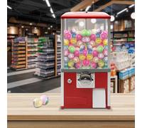 YHNNH, Macchina for caramelle gommose for capsule da 4,5-5,5 cm di diametro, perfetta for la casa, negozi di giochi e negozi al dettaglio,Rosso(Red)