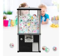 YHNNH, Macchina for Gumball for Bambini, Dispenser for Palline Rimbalzanti PS da 21" di Altezza, Contiene 200 Capsule di Giocattoli, Banca Gumball Rettangolare a Gettoni,Rosso(Black)