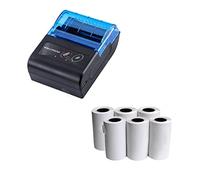 YHNNH Mini stampante portatile wireless for ricevute da 58 mm, mobile Bluetooth for casa, ufficio, computer, stampanti termiche(Add 6Rolls)
