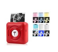 YHNNH Mini stampanti tascabili Stampante fotografica Bluetooth(Red Printer add 6Group)