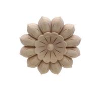 YHNNH， Modanature in legno intagliato, Woodcraft 2 pezzi Vintage non verniciato Decalcomania for angoli Applique Cornice for mobili Armadietto decorativo in legno in miniatura(5cmX5cm)