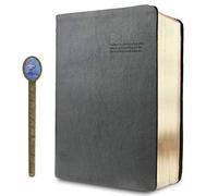 YHNNH, Morbida ecopelle spessa 640 pagine vuote A5 DaiBible Diari di studio Disegno Sketchbook Scrapbook Documenti di vita Ideale for due anni di scrittura(Gold Edge)