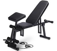 YHNNH Panca Pesi， Panca Regolabile for Sollevamento Pesi, Attrezzature for Il Fitness, tavola supina, manubri Pieghevoli Multifunzione for la casa