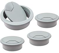 YHNNH, Passacavo for cavo da scrivania da 60 mm, 4 pezzi Passacavo for cavo da scrivania nero, Passacavi for tavolo da scrivania for casa e ufficio Copri fori for porte di superficie del tavolo(Grey,6