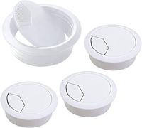 YHNNH, Passacavo for cavo da scrivania da 60 mm, 4 pezzi Passacavo for cavo da scrivania nero, Passacavi for tavolo da scrivania for casa e ufficio Copri fori for porte di superficie del tavolo(Wit,60