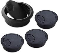YHNNH, Passacavo for cavo da scrivania da 60 mm, 4 pezzi Passacavo for cavo da scrivania nero, Passacavi for tavolo da scrivania for casa e ufficio Copri fori for porte di superficie del tavolo(Onecol