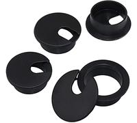 YHNNH, Passacavo for cavo da scrivania da 60 mm, 4 pezzi Passacavo for cavo da scrivania nero, Passacavi for tavolo da scrivania for casa e ufficio Copri fori for porte di superficie del tavolo(Black,