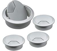 YHNNH, Passacavo for cavo da scrivania da 60 mm, 4 pezzi Passacavo for cavo da scrivania nero, Passacavi for tavolo da scrivania for casa e ufficio Copri fori for porte di superficie del tavolo(Onecol