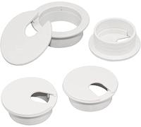 YHNNH, Passacavo for cavo da scrivania da 60 mm, 4 pezzi Passacavo for cavo da scrivania nero, Passacavi for tavolo da scrivania for casa e ufficio Copri fori for porte di superficie del tavolo(Wit,35