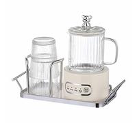 YHNNH， Pentola for la salute in vetro multifunzionale for uso domestico da 600 ml for appuntamento in ufficio Protezione contro l'ebollizione a secco 360 W Funzione di conservazione del calore A,600ML