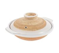 YHNNH, Pentola In Ceramica Pentola In Ceramica Casseruola Di Argilla Pentola Cinese Antiaderente In Terracotta Con Coperchio for Pentola Calda Dolsot Bibimbap Zuppa 18Cm