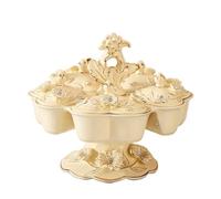 YHNNH, Piatto Girevole for Frutta Secca, Espositore for Caramelle Con Spuntini A Forma Di Cuore A 5 Griglie, Vassoio for Conservare Le Bacche Con Coperchio/(White)