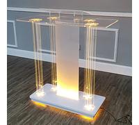 YHNNH Podio in Acrilico con rotelle, podio for discorsi, Supporto for podio Portatile Trasparente for Chiesa, ristoranti, Matrimoni, Ufficio e aule