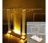 YHNNH Podio, Leggii e Podi Trasparenti con Ampia Superficie di Lettura, Leggio da Chiesa su Ruote, Púlpitos para Iglesias