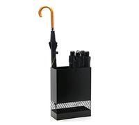 YHNNH Portaombrelli in Ferro for Uso Domestico e Commerciale Bianco/Nero 2 Stili Adatto a 8 Ombrelli Lunghi e Pieghevoli 30,5x13x40 cm(Black,Style 1)
