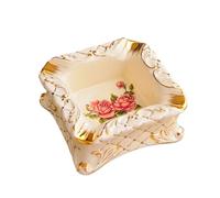 YHNNH posacenere decorativo, Vassoio portacenere quadrato in ceramica vintage for sigari, tavolino decorativo da soggiorno(B)