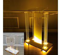YHNNH Pulpiti da leggio in plexiglass for chiese, pulpito da Chiesa Trasparente con Ampia Superficie di Lettura for la Preghiera Nuziale in Aula for Eventi(A)