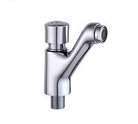 YHNNH, Pulsante in ottone for acqua fredda, lavabo da bagno, chiusura automatica, ritardo, rubinetto, risparmio idrico, lungo