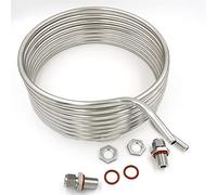 YHNNH, Raffreddatore for Mosto a Spirale in Acciaio Inossidabile da 25' X 1/2", Tubo da 1/2", refrigeratore ad Immersione for Produzione di Birra Fatta in casa con Diametro di 12".