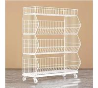 YHNNH, Scaffali e scaffalature a 4/5 strati ad alta capacità, scaffali for la cucina espositore for supermercati con ruota libera universale(White 4 Layers,L(90cm/35in))