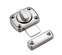 YHNNH, Serratura for porta for la privacy Serratura for porta in legno Bullone a barilotto ispessito Serratura for porta solida e resistente(Silver)