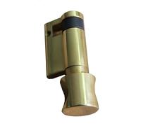 YHNNH, Serratura standard interamente in bronzo, mezzo cilindro, serratura a pomello aperto singolo, for bagno. Serratura a cilindro
