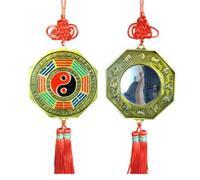 YHNNH Specchio Taiji Bagua con dodici zodiacali, ciondolo Feng Shui in rame, amuleto portafortuna per casa, ufficio, auto, amuleto da appendere (7 centimetri di anice stellato)