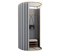 YHNNH, Spogliatoio, camerino del negozio di abbigliamento, tenda for la privacy temporanea a pavimento, for l'ufficio del centro commerciale(Silver,85x80x200)