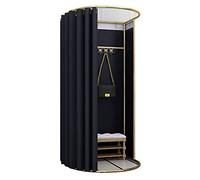 YHNNH, Spogliatoio, camerino del negozio di abbigliamento, tenda for la privacy temporanea a pavimento, for l'ufficio del centro commerciale(Black,100x95x200)