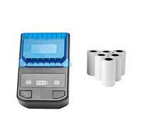 YHNNH Stampante for etichette e ricevute da 58 mm, due in uno, mini stampante portatile Bluetooth for stampa di fatture su carta(Add 6Rolls Paper)