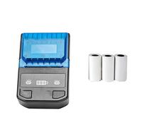 YHNNH Stampante for etichette e ricevute da 58 mm, due in uno, mini stampante portatile Bluetooth for stampa di fatture su carta(Add 3Rolls Paper)