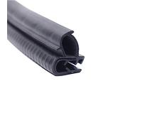 YHNNH， Striscia di tenuta in gomma a U, 3,28FT nera con spazio in metallo Durevole resistente alle intemperie for porte e finestre Protezioni for i bordi delle portiere dell'auto(27mm x 20mm)