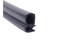 YHNNH， Striscia di tenuta in gomma a U, 3,28FT nera con spazio in metallo Durevole resistente alle intemperie for porte e finestre Protezioni for i bordi delle portiere dell'auto(25mm x 15mm)