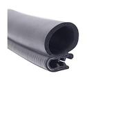 YHNNH， Striscia di tenuta in gomma a U, 3,28FT nera con spazio in metallo Durevole resistente alle intemperie for porte e finestre Protezioni for i bordi delle portiere dell'auto(35mm x 15mm)