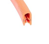 YHNNH， Striscia di tenuta in gomma a U, bordo nero flessibile da 3,28 piedi con spazio in metallo for portelli di portiere di auto e piastre in acciaio di vetro,Red(Oranje,10mm x 7mm)