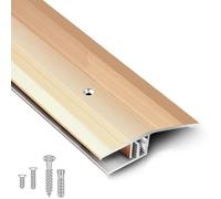 YHNNH Striscia di Transizione for soglia di Porta in Alluminio - Strisce di Copertura for Giunti del Pavimento da 72-36 Pollici for Pavimenti Irregolari, Impermeabili(Gold,90cm 54mm)