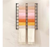 YHNNH, Supporto for organizer for sciarpe con montaggio a parete, ripiano in metallo, espositore for organizer for stanza dell'artigianato, porta carte da regalo nero(High 120cm,Width 80cm)