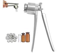 YHNNH, Tappatore for fiale da 13/15 / 20 mm, pinza for piegare fiale campione, acciaio inossidabile/buona tenuta, tappatrice manuale, copertura in alluminio da 20 mm(Aluminumplasticcover,15mm)