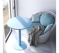 YHNNH, Tavolino da caffè rotondo vintage dorato, con base in marmo - tavolino piccolo, for piccoli spazi, tavolino, for divano, poltrona, patio(Blue,48cm/18.9in)