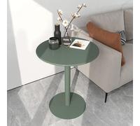 YHNNH, Tavolino da caffè rotondo vintage dorato, con base in marmo - tavolino piccolo, for piccoli spazi, tavolino, for divano, poltrona, patio(Morandigreen,40.5cm/16in)