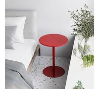 YHNNH, Tavolino da caffè rotondo vintage dorato, con base in marmo - tavolino piccolo, for piccoli spazi, tavolino, for divano, poltrona, patio(Red,48cm/18.9in)