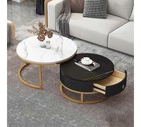 YHNNH, Tavolino da caffè Set da 2, con cassettiera - Elegante tavolino ad incastro e tavolino da divano for soggiorno, camera da letto - Tavolino da tè contemporaneo(11,80 * 60cm/31.4 * 23.6in)