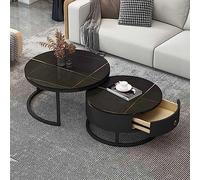 YHNNH, Tavolino da caffè Set da 2, con cassettiera - Elegante tavolino ad incastro e tavolino da divano for soggiorno, camera da letto - Tavolino da tè contemporaneo(3,70 * 50cm/27.5 * 19.6in)
