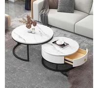 YHNNH, Tavolino da caffè Set da 2, con cassettiera - Elegante tavolino ad incastro e tavolino da divano for soggiorno, camera da letto - Tavolino da tè contemporaneo(1,80 * 60cm/31.4 * 23.6in)