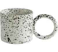 YHNNH, Tazza da caffè, Tazze, Tazze in ceramica for tè e caffè al latte, Orecchino grande Tazza da caffè Tazza in ceramica Manico rotondo Tazza a pois fatta a mano Tazza da latte for la colazione spie