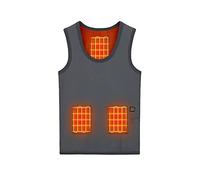 YHNNH Zone di Riscaldamento Piumino in Cotone Abbigliamento Caldo da Esterno Giacche riscaldate for Equitazione Sci Pesca Cappotto riscaldato(Gray,M)
