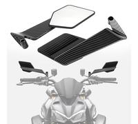YHNQFB 2 Pezzi Specchietti Retrovisori Moto per Ducati Diavel Carbon 2011-2018, Specchietti Laterali Stealth Wind Specchietti Girevole Regolabile con M8/M10 Filettatura,C