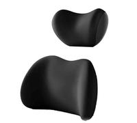 YHNQFB Cuscino Lombare Auto per Ford Puma ST Line/ST Line X, Memory Foam, Lmbottitura Ergonomico Posturale, Supporto Lombare e Cuscino per Collo Auto, Anche per Ufficio,A-Black
