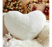 Yhoelata Cuscino Cuore, Bianco Cuscino a Forma di Cuore, Peluche Cuore Cuscini Decorativi, Piccolo Cuscini per Divano, Cuscini Bambini Cuscino Letto, 25 * 35cm